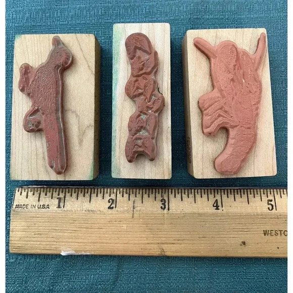 Rubber Stamps Lobster and Birds - Picture 2 of 2